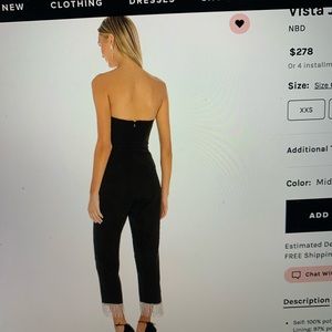 NBD vista jumpsuit in midnight